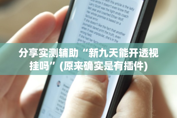 分享实测辅助“新九天能开透视挂吗”(原来确实是有插件)