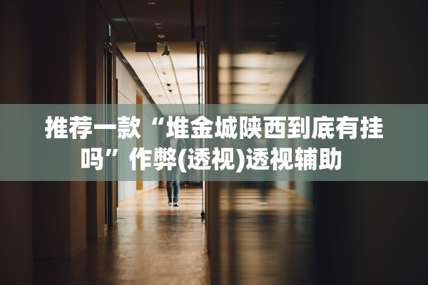 推荐一款“堆金城陕西到底有挂吗”作弊(透视)透视辅助 