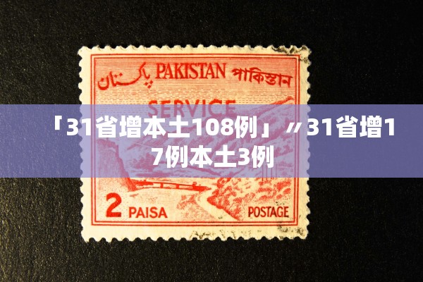 「31省增本土108例」〃31省增17例本土3例