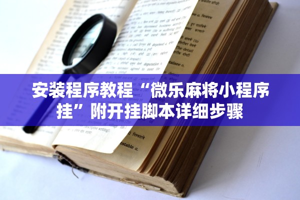 安装程序教程“微乐麻将小程序挂”附开挂脚本详细步骤