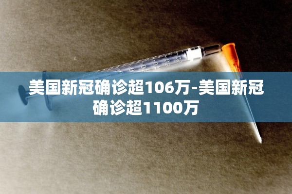 美国新冠确诊超106万-美国新冠确诊超1100万