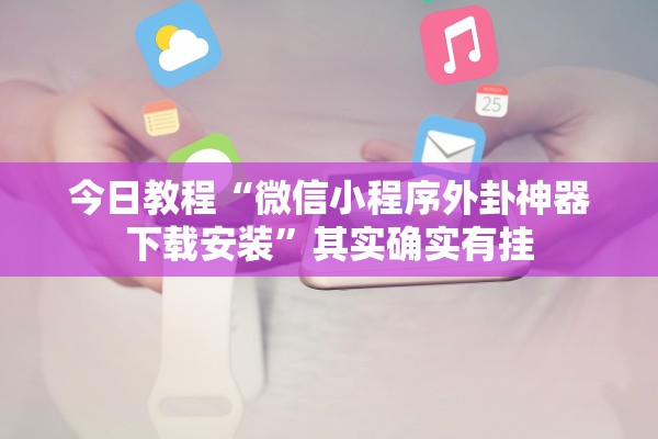 今日教程“微信小程序外卦神器下载安装	”其实确实有挂
