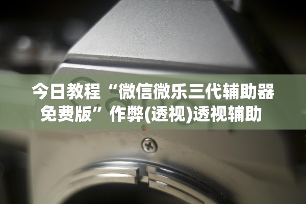 今日教程“微信微乐三代辅助器免费版”作弊(透视)透视辅助 