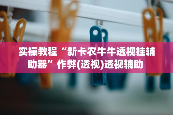 实操教程“新卡农牛牛透视挂辅助器	”作弊(透视)透视辅助 