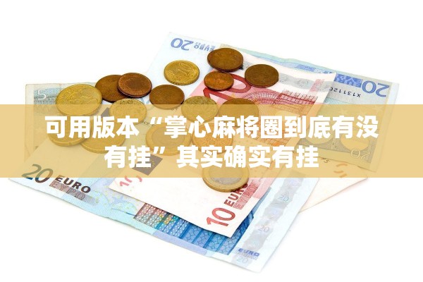 可用版本“掌心麻将圈到底有没有挂”其实确实有挂