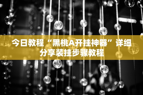 今日教程“黑桃A开挂神器”详细分享装挂步骤教程