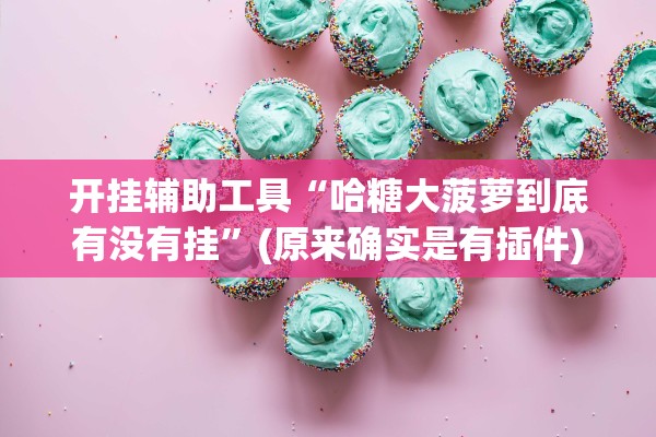 开挂辅助工具“哈糖大菠萝到底有没有挂”(原来确实是有插件)