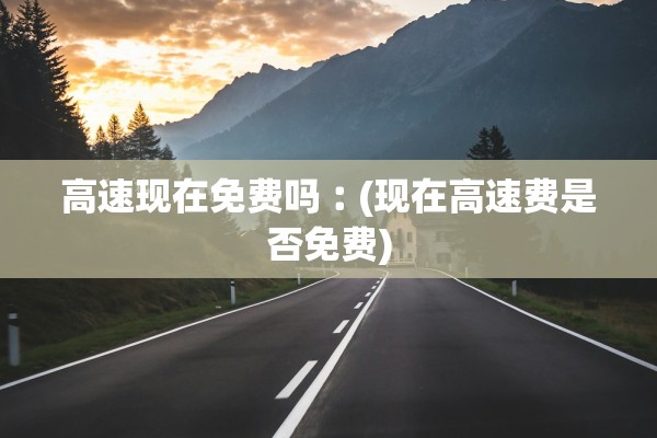 高速现在免费吗︰(现在高速费是否免费)