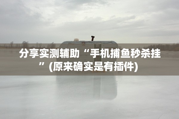 分享实测辅助“手机捕鱼秒杀挂”(原来确实是有插件) 