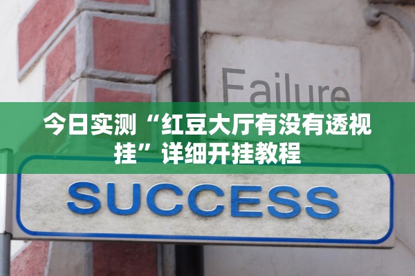 今日实测“红豆大厅有没有透视挂”详细开挂教程