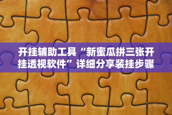 开挂辅助工具“新蜜瓜拼三张开挂透视软件”详细分享装挂步骤教程