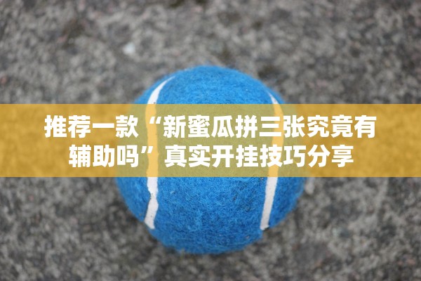 推荐一款“新蜜瓜拼三张究竟有辅助吗	”真实开挂技巧分享