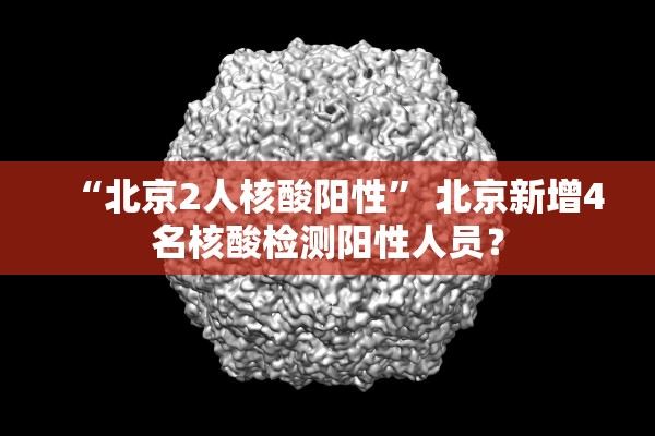 “北京2人核酸阳性	” 北京新增4名核酸检测阳性人员？