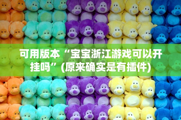 可用版本“宝宝浙江游戏可以开挂吗”(原来确实是有插件)