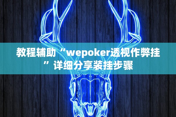 教程辅助“wepoker透视作弊挂”详细分享装挂步骤