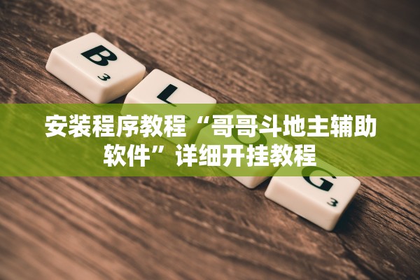 安装程序教程“哥哥斗地主辅助软件”详细开挂教程