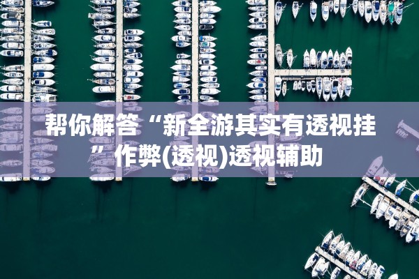 帮你解答“新全游其实有透视挂”作弊(透视)透视辅助 