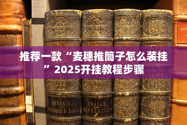 推荐一款“麦穗推筒子怎么装挂”2025开挂教程步骤