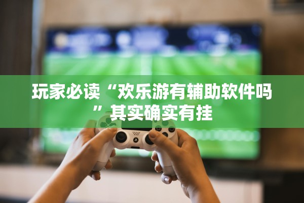 玩家必读“欢乐游有辅助软件吗”其实确实有挂