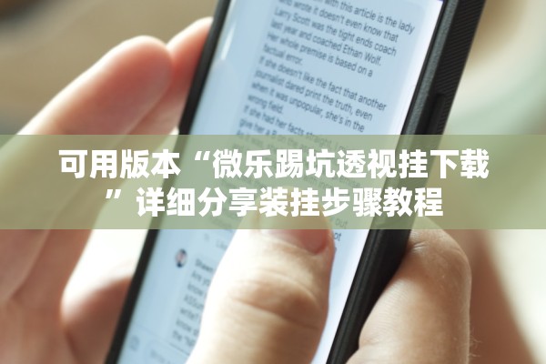 可用版本“微乐踢坑透视挂下载	”详细分享装挂步骤教程