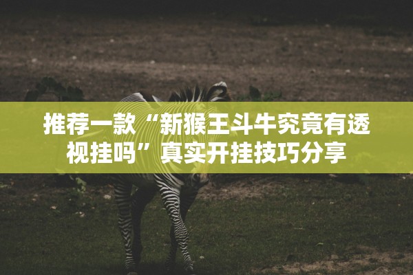 推荐一款“新猴王斗牛究竟有透视挂吗	”真实开挂技巧分享