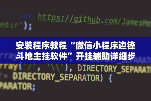 安装程序教程“微信小程序边锋斗地主挂软件”开挂辅助详细步骤