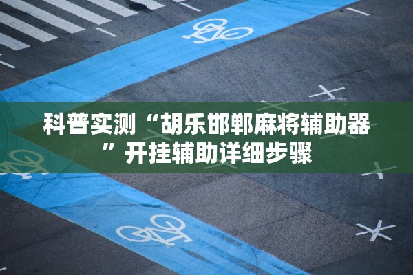 科普实测“胡乐邯郸麻将辅助器”开挂辅助详细步骤