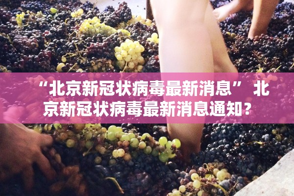 “北京新冠状病毒最新消息	” 北京新冠状病毒最新消息通知？