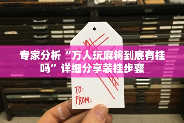 专家分析“万人玩麻将到底有挂吗	”详细分享装挂步骤