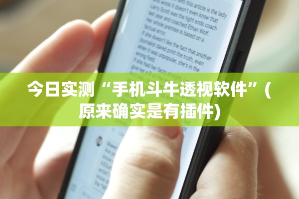 今日实测“手机斗牛透视软件”(原来确实是有插件)