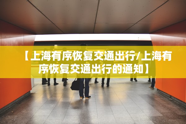 【上海有序恢复交通出行/上海有序恢复交通出行的通知】