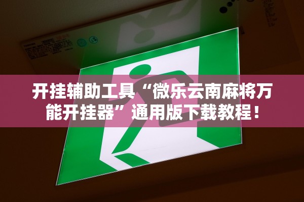 开挂辅助工具“微乐云南麻将万能开挂器”通用版下载教程！