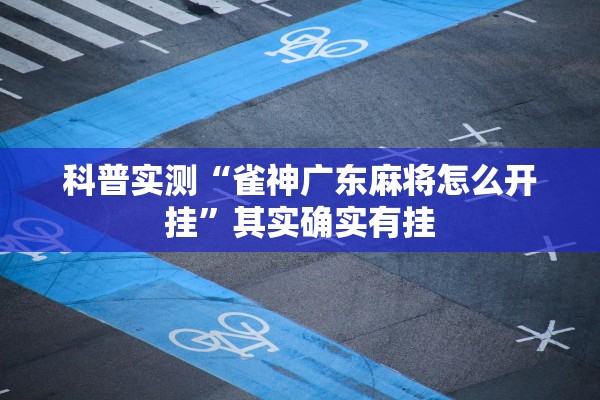 科普实测“雀神广东麻将怎么开挂”其实确实有挂