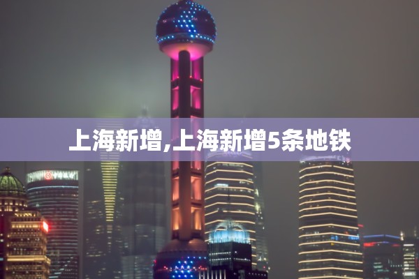 上海新增,上海新增5条地铁