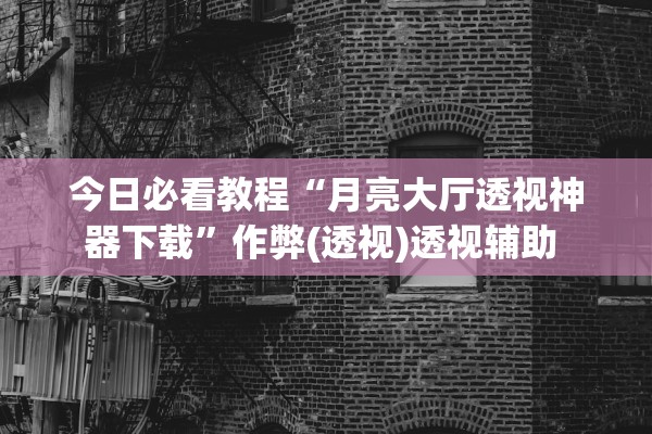 今日必看教程“月亮大厅透视神器下载”作弊(透视)透视辅助 