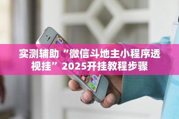 实测辅助“微信斗地主小程序透视挂”2025开挂教程步骤