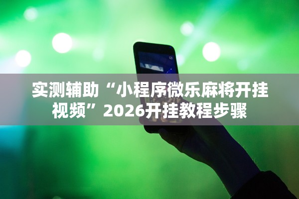 实测辅助“小程序微乐麻将开挂视频”2026开挂教程步骤