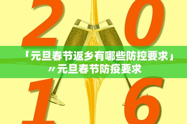 「元旦春节返乡有哪些防控要求」〃元旦春节防疫要求