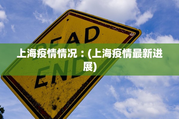 上海疫情情况︰(上海疫情最新进展)