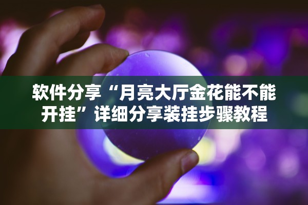 软件分享“月亮大厅金花能不能开挂”详细分享装挂步骤教程