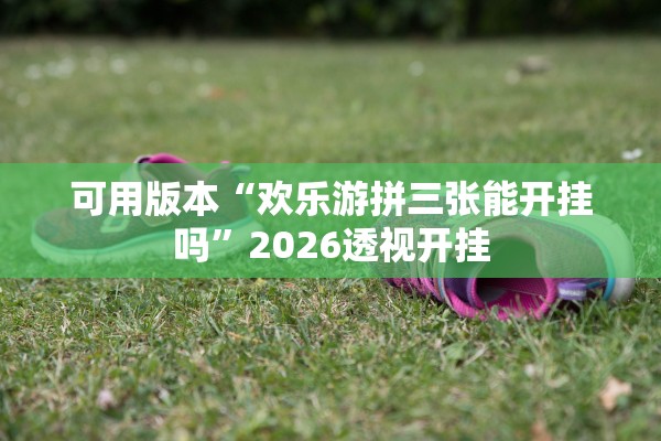 可用版本“欢乐游拼三张能开挂吗”2026透视开挂