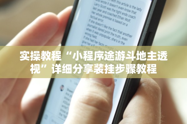 实操教程“小程序途游斗地主透视	”详细分享装挂步骤教程