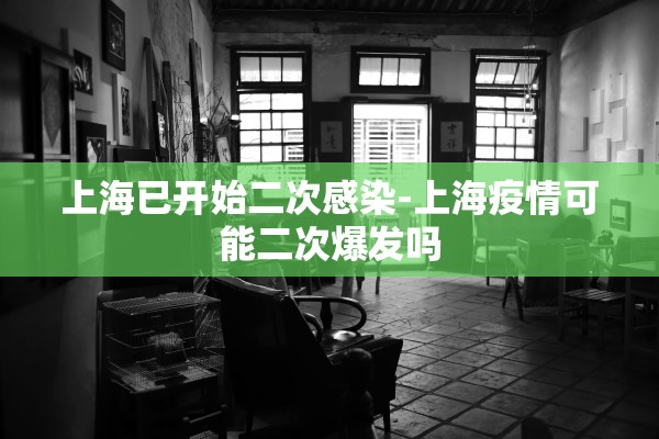 上海已开始二次感染-上海疫情可能二次爆发吗