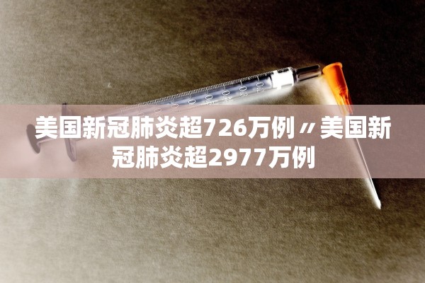 美国新冠肺炎超726万例〃美国新冠肺炎超2977万例