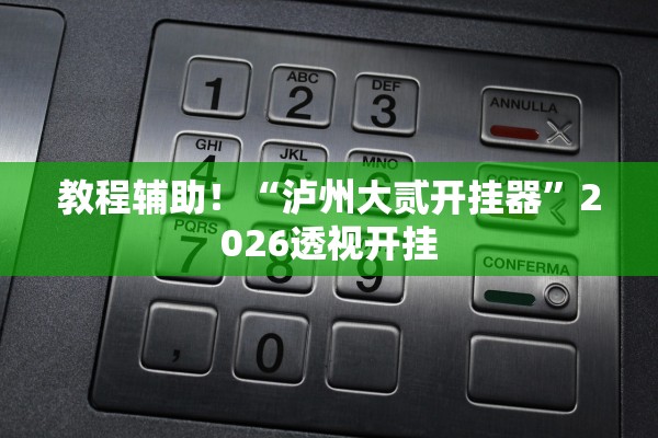 教程辅助！“泸州大贰开挂器	”2026透视开挂