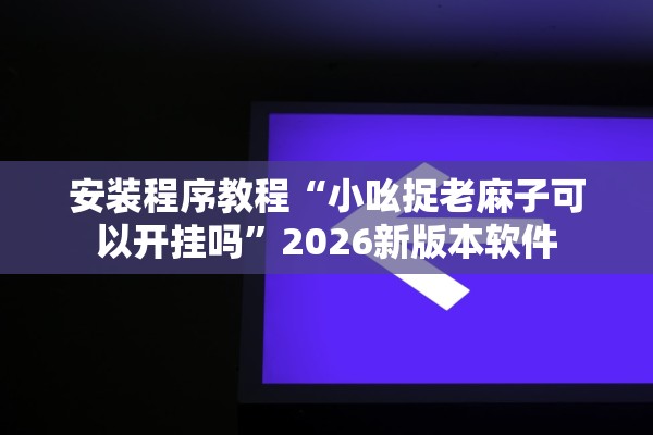 安装程序教程“小吆捉老麻子可以开挂吗”2026新版本软件