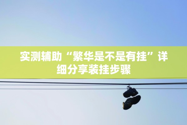 实测辅助“繁华是不是有挂”详细分享装挂步骤