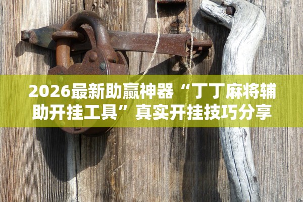 2026最新助赢神器“丁丁麻将辅助开挂工具”真实开挂技巧分享