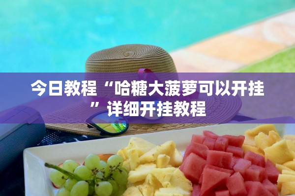 今日教程“哈糖大菠萝可以开挂”详细开挂教程