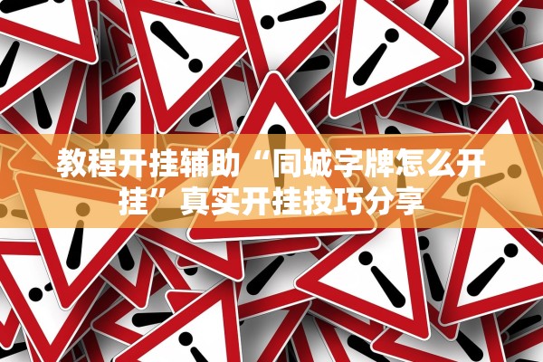 教程开挂辅助“同城字牌怎么开挂”真实开挂技巧分享